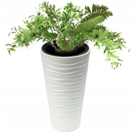    Valle Verde saksija 30 cm x 30 x 52 cm promjer 30 cm plastična bijela