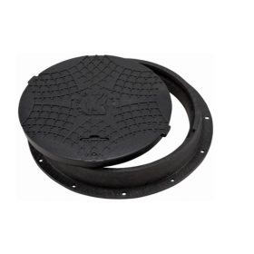   Poklopac za šaht za septičku jamu Ø60/80 A15, zaključavajući, crni BabylonPlast