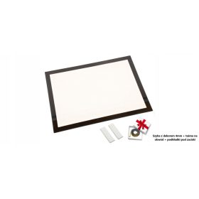 STAKLO ZA KAMIN SA DEKOROM 67x48, OTPORNO NA TOPLINU