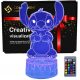 3D LED USB noćna lampa Lilo i Stitch s daljinskim upravljačem
