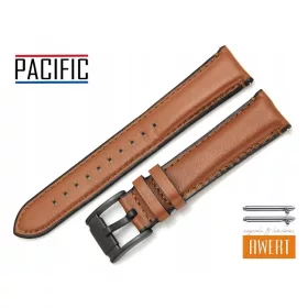 PACIFIC Premium 20 mm smeđi kožni remen QUICK PIN +T20