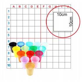 Ploča za kodiranje simetrije + set šalica