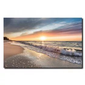    Slika za dnevni boravak: zalazak sunca, plaža, more, 80x120