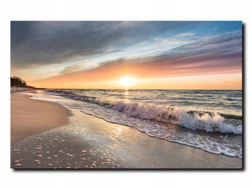  Slika za dnevni boravak: zalazak sunca, plaža, more, 80x120