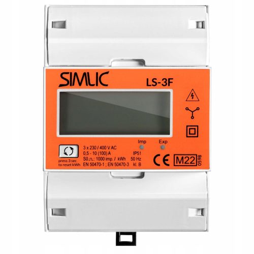 Brojilo električne energije Simet LS3-F 100A IP44 230V Trofazno