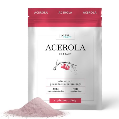 Acerola 500mg Ekstrakt - Prirodni Izvor Vitamina C, Hela Pharm, 500g