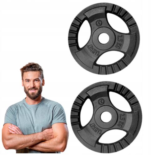 Zeljezni utezi 2x 2,5 kg s upravljacem za fitness utege Set 2 u 1