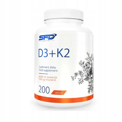 Dodatak prehrani SFD D3 + K2 za zdrave kosti i imunitet, 200 tableta