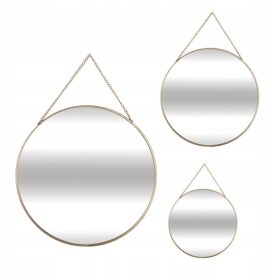Kruglo moderno zidno ogledalo, set od 3 komada