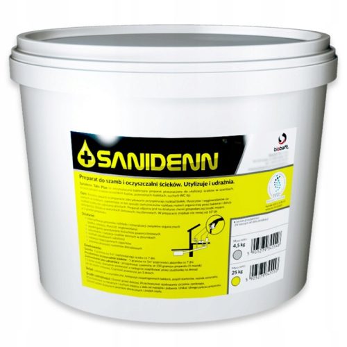 Sanidenn Bakterije za pročišćavanje otpadnih voda PRAH za septičke jame za UBLAŽAVANJE MIRISA I MULJA 4,5 kg