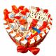  Torta srce od čokolade Kinder mix slatkiša Poklon set + natpis