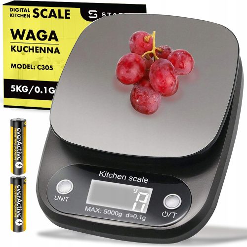 Stazer Precizna Elektronička Kuhinjska Vaga LCD 5kg/0,1g + Baterije