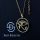  Ogrlica Eye of Horus Ra, 925 srebro, pozlaćena