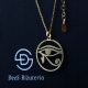  Ogrlica Eye of Horus Ra, 925 srebro, pozlaćena