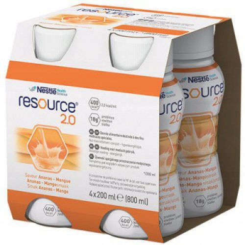 Nestle Resource 2.0 Ananas Mango Tekući Napitak 4 x 200 ml