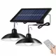 SET 2x LUSTERI VISEĆI SOLARNA LED LAMPA NA DALJINSKI