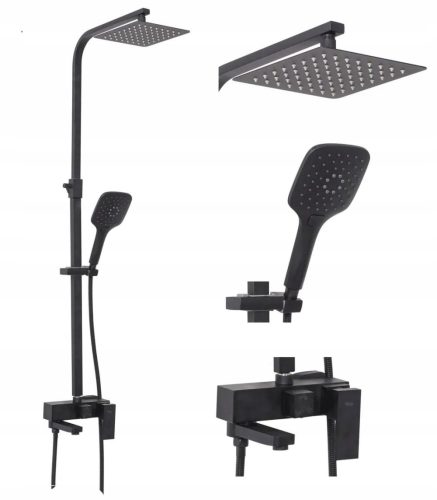 Rea Fort Black Matt izloženi tuš set