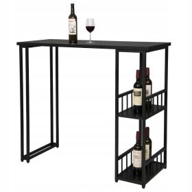 Stol za kuhinju Woltu crni 50 x 120 x 105 cm