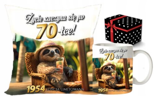  ŠALJIVI POKLON ZA 70. ROĐENDAN ŠALICA + JASTUK