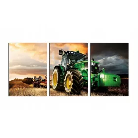 3x ZIDNA SLIKA John Deere traktor 50x70