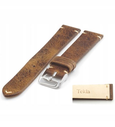 TEKLA Vintage 22 mm Kožni Remen za Sat s Bocnim Przesicem