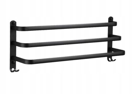 Wieszak za ručnike ATHOS 50 cm crni
