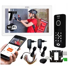   WIFI VIDEO INTERFON SA ČITAČEM KODOVA GATE GATE TEL + PRIVJESAK ATLO-501B/BK