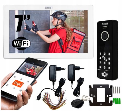 WIFI VIDEO INTERFON SA ČITAČEM KODOVA GATE GATE TEL + PRIVJESAK ATLO-501B/BK