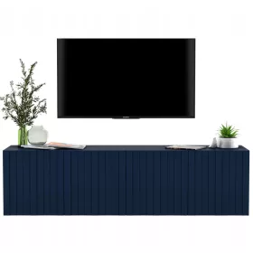 Glamurozni viseći ormarić za TV, tamnoplavi MAT 150 cm