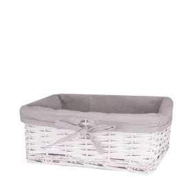 Pletena košara za rublje u nijansama sive