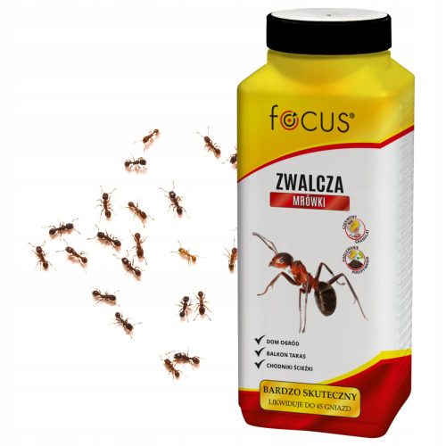 Fokus granule protiv mrava 450g - Vrlo učinkovit preparat za borbu protiv mrava i njihovih gnezda. Brzo djelovanje koje eliminiše do 45 gnezda. Prikladan za upotrebu u domu, vrtu, na terasi i stazama.