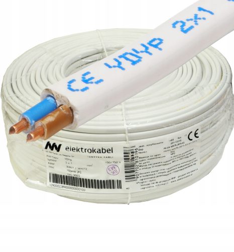 Ravni električni kabel, instalacija YDYp MojeLedy 2 x 1.0