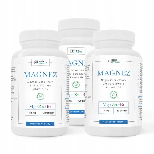 Magnez + Cink + B6 od Hela Pharm® - Visoka doza, 120 tableta