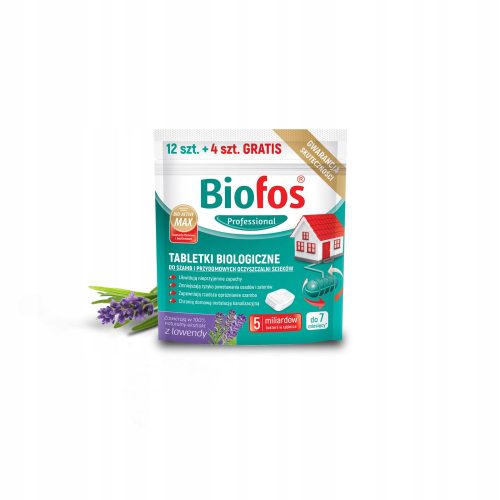BIOFOS Profesionalni Biološki Preparat za Septičke Jame, Tablete - 12 kom + 4 kom GRATIS