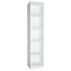   Bijela uredska polica s podesivim policama i metalnim ručkama 180 x 39 x 35 cm