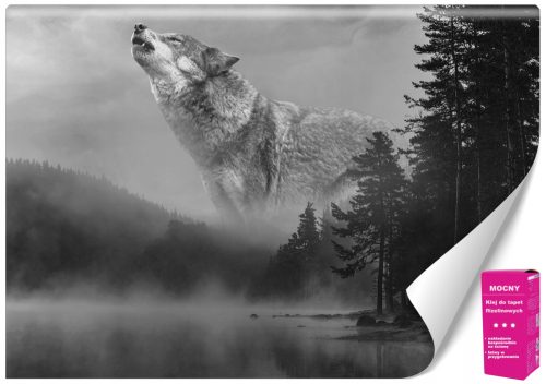 3D FOTO POZAPETA ŠUMSKI VUK 400x280