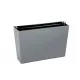  Lamela saksija 56 cm x 18,5 x 36,5 cm promjer 19 cm plastične nijanse sive i srebrne