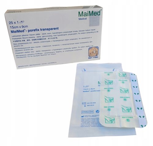 Sterilni Transparentni Opatrunek Porefix Transparent Steril, 15x9 cm, 25 komada
