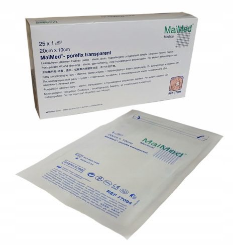 Transparentni sterilni opatrunek Porefix 20x10 cm (25 komada) - Idealno za postoperativne rane