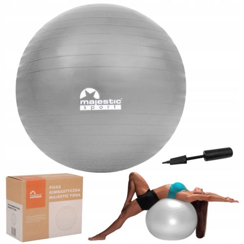  Gimnastička lopta Majestic Sport 75 cm, siva