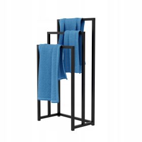 Samostojeći držač ručnika s 3 razine, crna