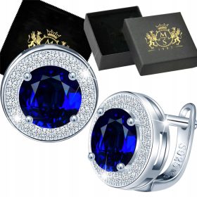   Srebrne naušnice s kubičnim cirkonijem i engleskim kopčama