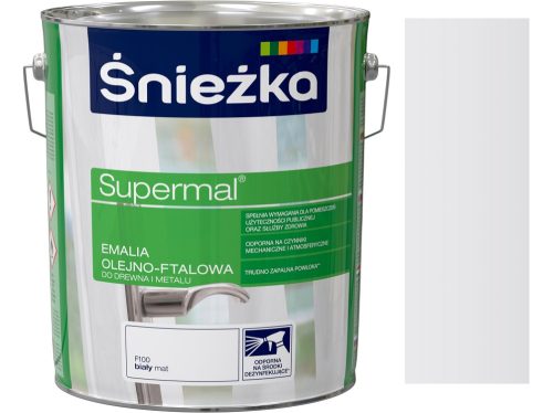Supermal Emajlna Boja Bijela Mat F100 10L