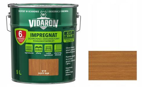 Vidaron V19 filmotvorna impregnacija Zlatni hrast 9 l
