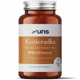   UNS Kozieradka 500mg Ekstrakt 25:1 - 90 Veganskih Kapsula za Zdravlje