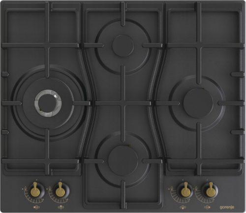  Gorenje GW6D42CLB Retro plinska ploča za kuhanje s rešetkom od lijevanog željeza