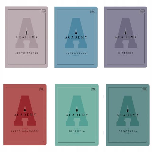 6X Set tematskih bilježnica A5 60 ACADEMY 90G
