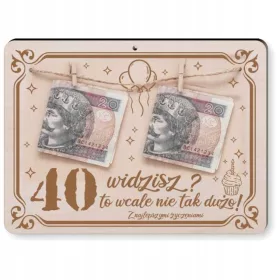  OKVIR POKLON ZA 40. ROĐENDAN, vidiš, i nije TAKO PUNO