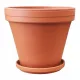  Saksija za cvijeće 20 cm x 20 x 17 cm promjer 20 cm prirodna keramika