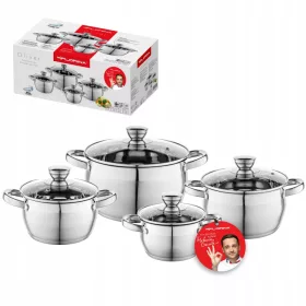 Florina Oliver set lonaca, nehrđajući čelik, 8 kom.